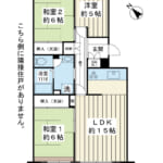 11階建て9階部分。南西向き。76.34㎡の3LDK。 (間取)