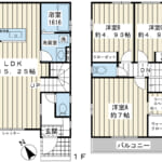 80.53㎡の3LDK。カースペースあり。主寝室約7.25帖。作業ができるカウンターを配置。 (間取)