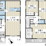 80.53㎡の3LDK。カースペースあり。主寝室約7.25帖。作業ができるカウンターを配置。 (間取)