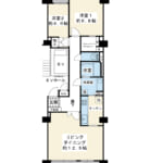 14階建て8階部分。67.83㎡の2LDKです。ペットと一緒に暮らせるマンションです(規約有)。 (間取)