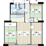 74.76㎡の3LDK。ピロティ上部のお部屋なので、階下を気にする必要がありません。 (間取)