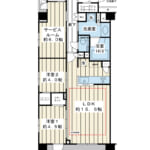 72.08㎡の32SLDK。スライディングウォール開放でLDKと洋室1を広々と使うこともできます。 (間取)