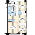 70.12㎡の3LDK。収納スペース充実。6階建て6階部分の最上階住戸。 (間取)